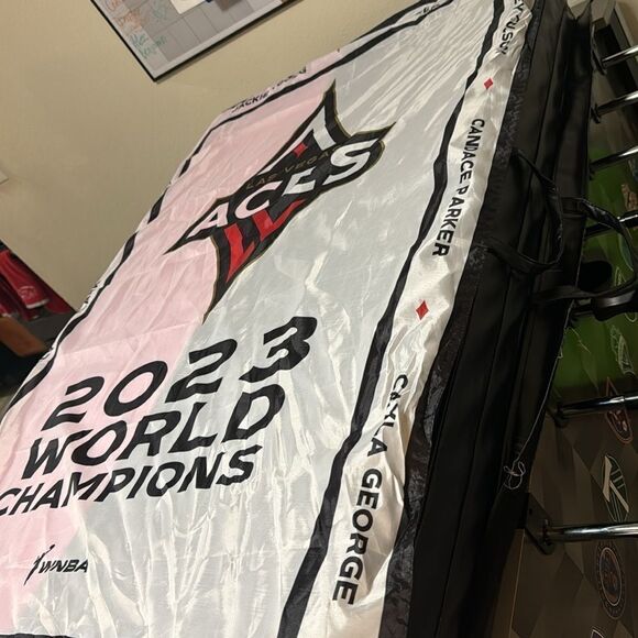 Las Vegas Aces banner. 2023 World Champions WNBA. - Picture 3 of 8